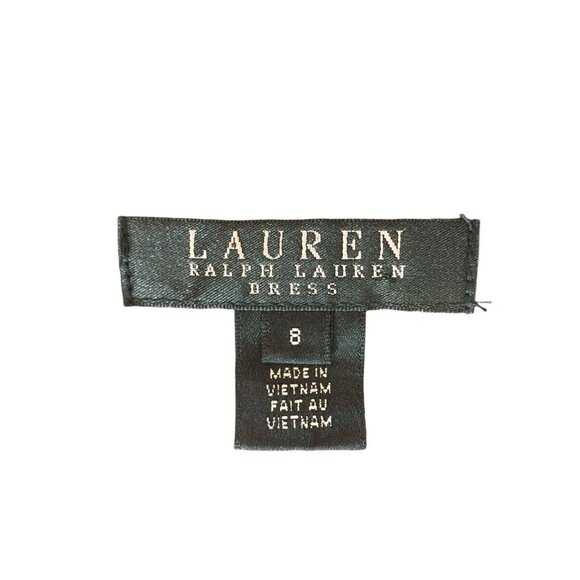 Lauren Ralph Lauren Sleeveless Faux Wrap Ruched Chili Pepper Red Dress Size 8 - Picture 6 of 7